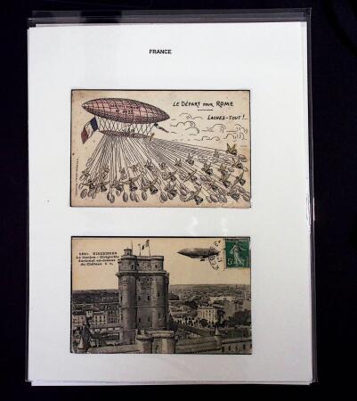1905-10, Sélection de 16 cartes montrant des dirigeables,
