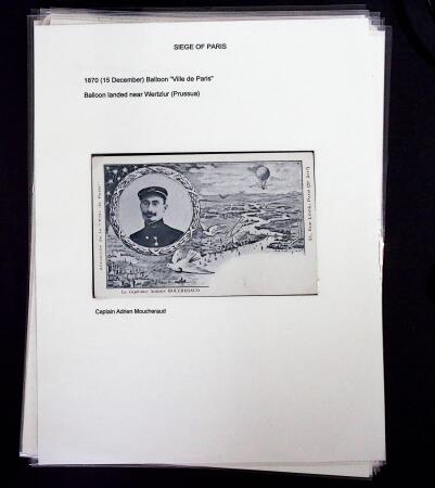 1870-71 SIEGE DE PARIS, Collection spécialisée montée