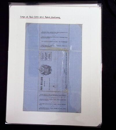 1870-71 SIEGE DE PARIS, Collection spécialisée montée
