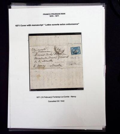 1870-71 SIEGE DE PARIS, Collection spécialisée montée
