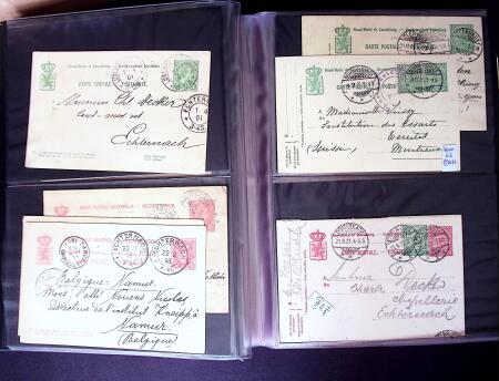 1873-1920 Over 230 cards and postal stationery showing