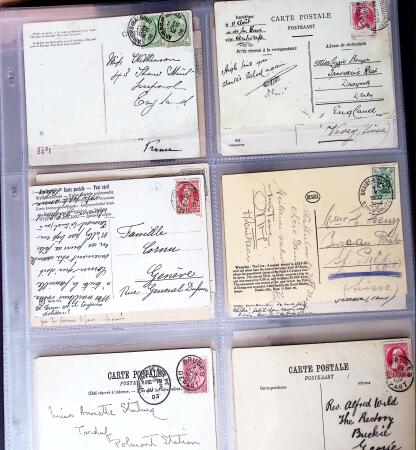 1873-1920 Over 230 cards and postal stationery showing