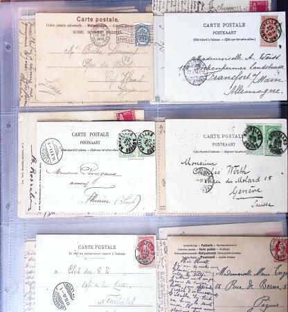 1873-1920 Over 230 cards and postal stationery showing