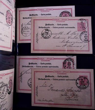 1863-1915, Extensive collection of postal stationery