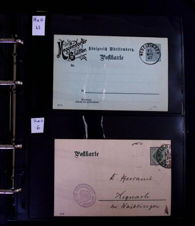1863-1915, Extensive collection of postal stationery