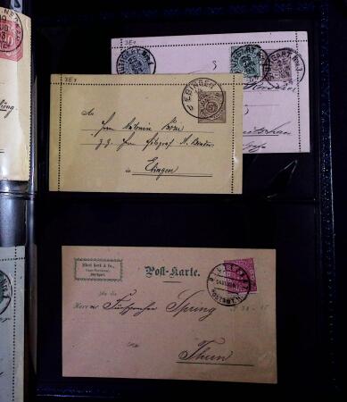 1863-1915, Extensive collection of postal stationery