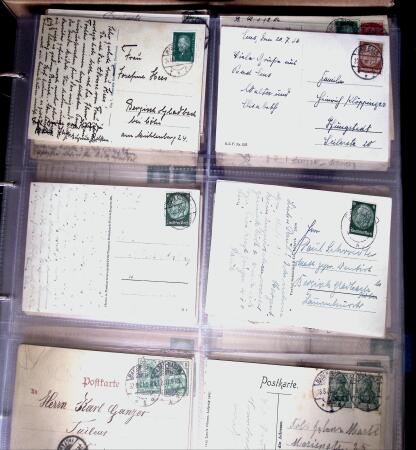 1900-45, Two large volumes with 100s of postcards ordered