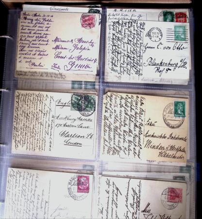 1900-45, Two large volumes with 100s of postcards ordered