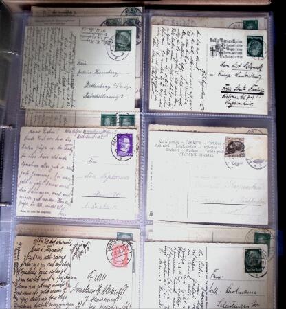 1900-45, Two large volumes with 100s of postcards ordered