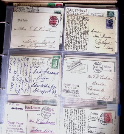 1900-45, Two large volumes with 100s of postcards ordered
