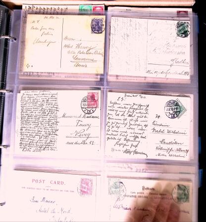 1900-45, Two large volumes with 100s of postcards ordered