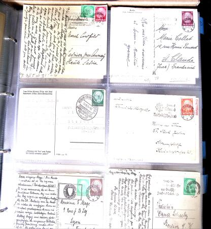 1900-45, Two large volumes with 100s of postcards ordered