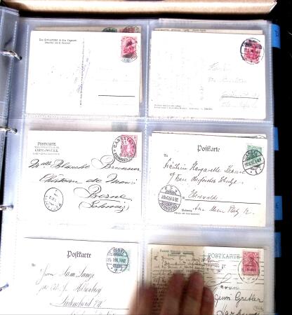 1900-45, Two large volumes with 100s of postcards ordered