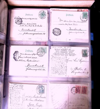 1900-45, Two large volumes with 100s of postcards ordered