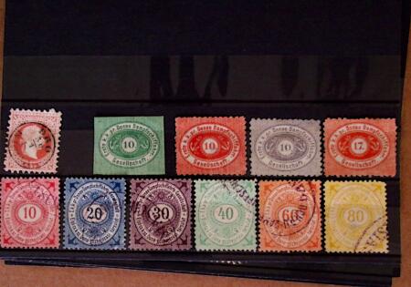 1850-1928, Mint & used selection on 8 stockcards showing