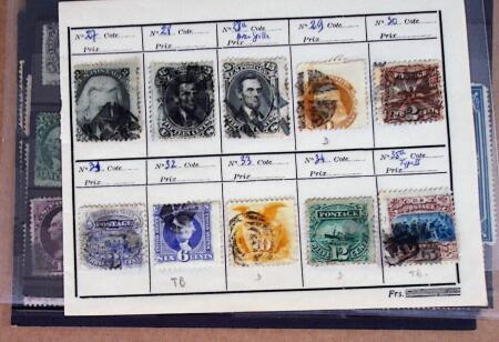 1857-1920, Chiefly 19th century stamps on seven stockcards,
