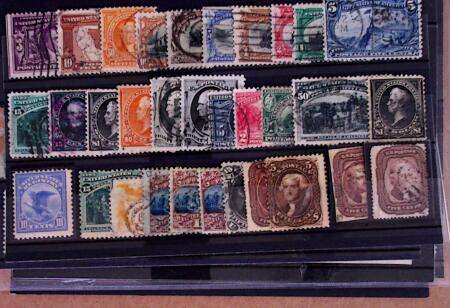 1857-1920, Chiefly 19th century stamps on seven stockcards,