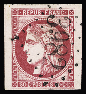 N°49 80c rose, obl. GC 3982 de Toulosue (Haute-Garonne),