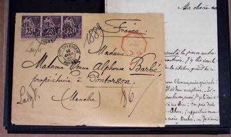 1871-1913, Lot de 12 lettres et cartes dont très précoce