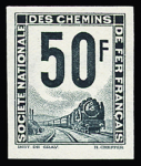 N°15 50F, deux couleurs non émises et non dentelés,