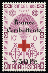 N° 265 et 266 avec surcharge "France Combattante +