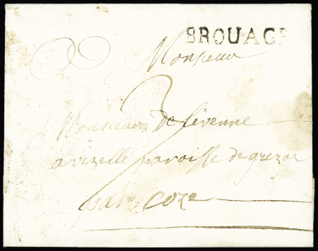 Brouage : MP "Brouage" (1757 - Lenain n°1), signé Pothion, ind 24. RRR et TB