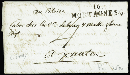 MP "16 Mortagne S.G" (40x9 mm, 1794) très jolie frappe pour cette marque rare, ind 25