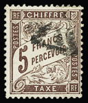 N°26 et 27 1f et 2f marron, obl., TB. Le 5f signé