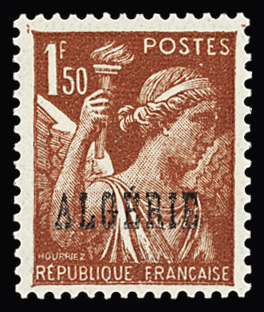 N°233a variété sans surcharge "2F",