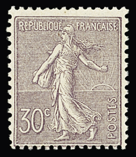 N°133 30c lilas, neuf **, très frais, TTB