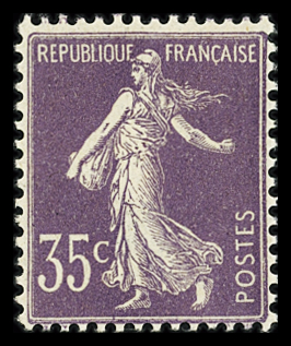 N°136 35c violet clair, Type IIa, neuf **, très frais,