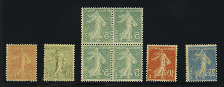 Variété impression recto-verso : N°137l en bloc