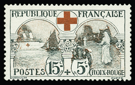N°156 15c +5c Infirmière, très bien centré, neuf