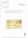 Alsace n°5 OBL CAD type 16 "Sarrebourg (52)" (12 janv sans millésime) répété à côté sur lettre pour Blamont, certificat RHP. TB