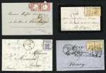 1802-1873 Lot de 21 lettres et 1 devant avec intérêt