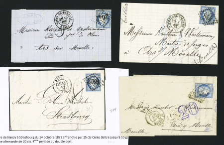 1802-1873 Lot de 21 lettres et 1 devant avec intérêt
