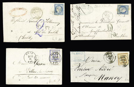 1802-1873 Lot de 21 lettres et 1 devant avec intérêt