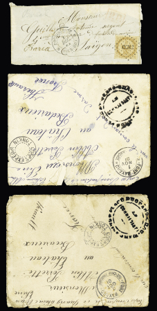 Indochine et Chine : 11 lettres et 2 devants dont Col.