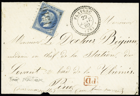 N°29B obl. GC 1516 sur enveloppe avec lettre de Flayosc