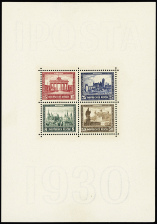 1930 IPOSTA min.sheet, mnh, very fine, and 1933 OSTROPA
