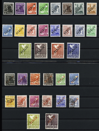 N°1-18 Complete set of 14 values with red overprint,