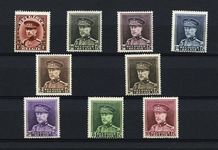 N°317-324 Série complète de 9 timbres, **, TB (Yvert