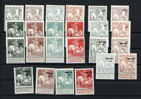 N°84 à 107 Les 3 séries de 24 timbres au total,