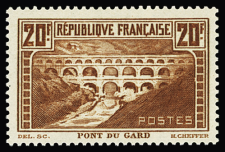 N°262 20f Pont du Gard, Type IIB, neuf **, TB