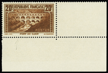 N°262 20f Pont du Gard, Type IIB, variété petit