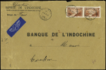 N°262 20f Pont du Gard, Type IIB, en paire avec deux