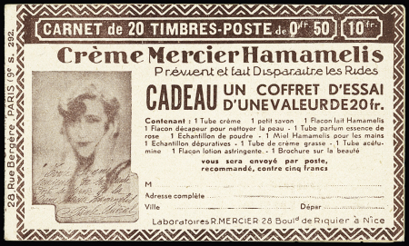 N°283-C18 Carnet de 20 timbres S292 Mercier Hamamelis,