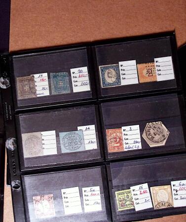 1849-1940 Pochette de timbres avec de bonne trouvaille.