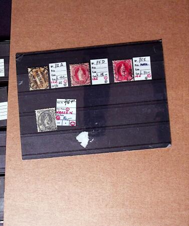 1849-1940 Pochette de timbres avec de bonne trouvaille.