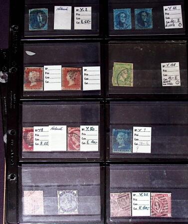 1849-1940 Pochette de timbres avec de bonne trouvaille.